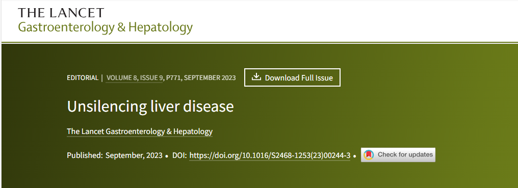 柳叶刀最新社评：让肝病不再沉默，大力推动FibroScan的普及性